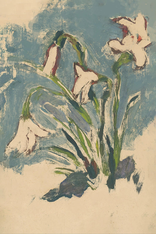 Lilies on Blue I